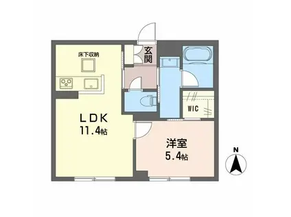 シャーメゾン ノーススクエア(1LDK/1階)の間取り写真