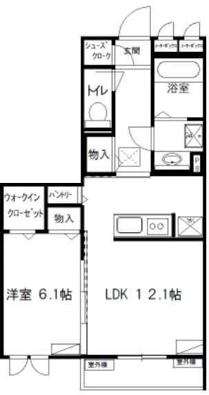 大和ハウス建築 セコム24時間セキュリティ オートロック有(1LDK/3階)の間取り写真