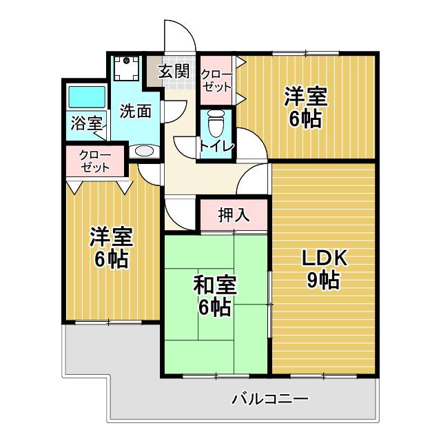 リベア船小屋(3LDK/3階)の間取り写真
