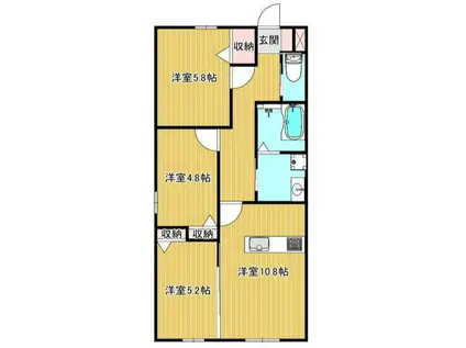 MAISON DE K III(3LDK/2階)の間取り写真