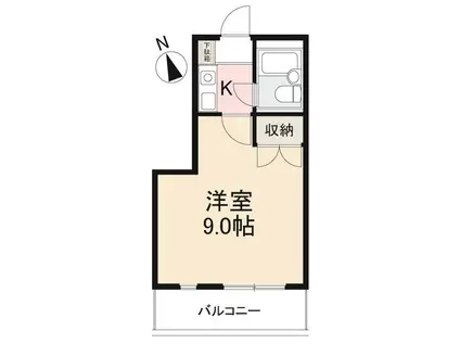 ハイム花園(1K/2階)の間取り写真