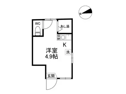 アーバンプレイス荻窪IIIB(ワンルーム/1階)の間取り写真