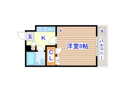 イーグルハイツ宮千代(1K/5階)の間取り写真