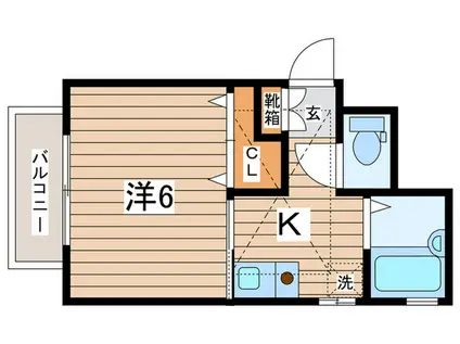 アーバンハイツ(1K/2階)の間取り写真