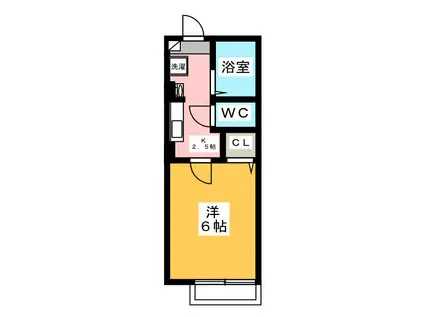 シェトワ長崎(1K/2階)の間取り写真