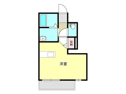 リヴィエール壱番館(ワンルーム/1階)の間取り写真