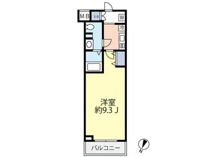 グランヴァン西馬込III(1K/3階)の間取り写真