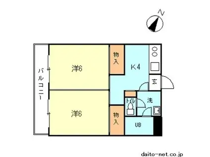 フォートクリオM(2K/3階)の間取り写真