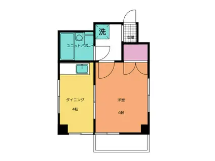 サニープラッツ(1DK/2階)の間取り写真