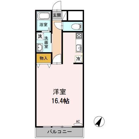 アステラス湯田(ワンルーム/3階)の間取り写真