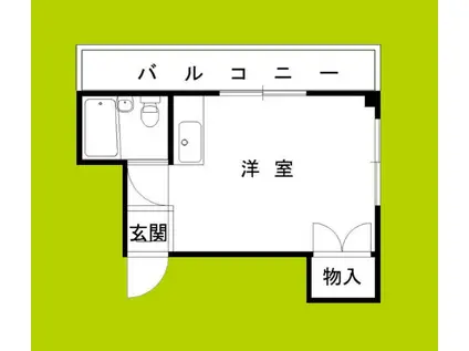 野江ビル(ワンルーム/3階)の間取り写真