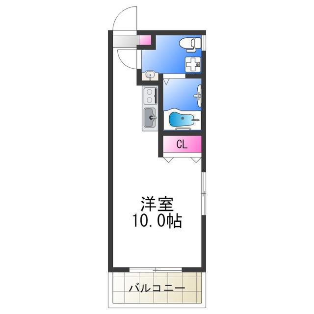 マーヴェリック堺東(ワンルーム/4階)の間取り写真