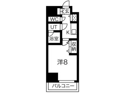 ONE ROOF FLAT TENJINBASHI(1K/4階)の間取り写真