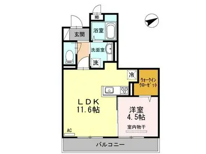 グラン シイズ(1LDK/3階)の間取り写真