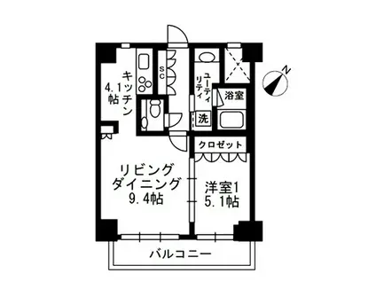 アーバンパーク代官山II(1LDK/3階)の間取り写真