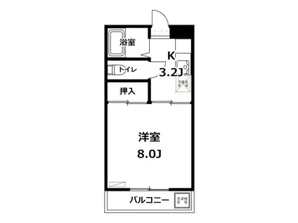 COSMO N&T 3(1K/2階)の間取り写真