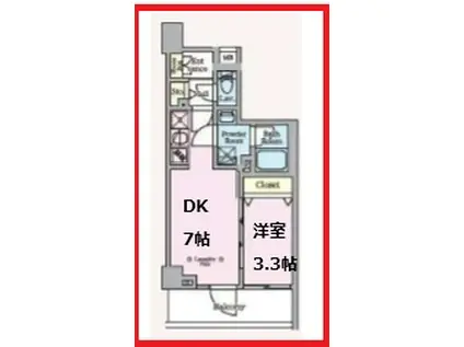 アークマークお花茶屋(1DK/2階)の間取り写真