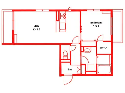 アンデール綱島I(1LDK/1階)の間取り写真