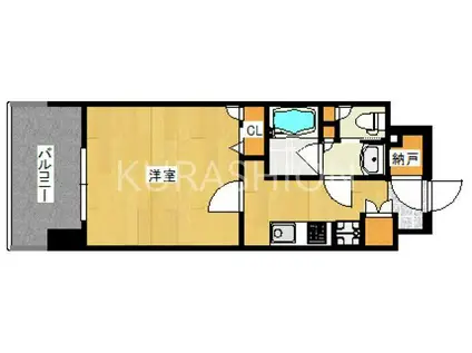 BOA VISTA博多駅(1K/5階)の間取り写真