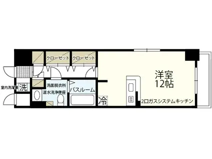 JR新白島駅前東亜ビル(ワンルーム/4階)の間取り写真