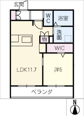 AL SOLE(1LDK/3階)の間取り写真