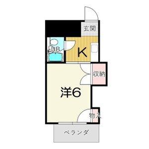 FM NAKAZAKII(1K/10階)の間取り写真