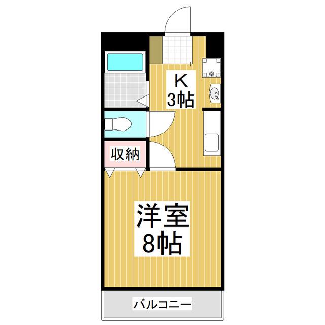 FIELD OF DREAMS A(1K/1階)の間取り写真