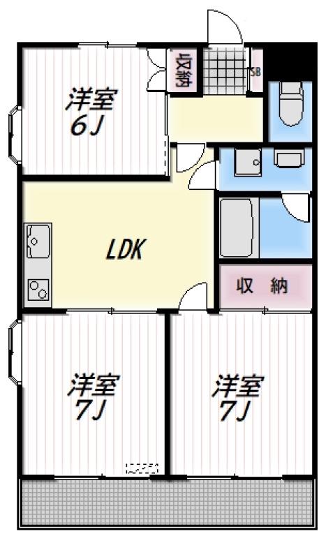 HAMILTON(3LDK/3階)の間取り写真