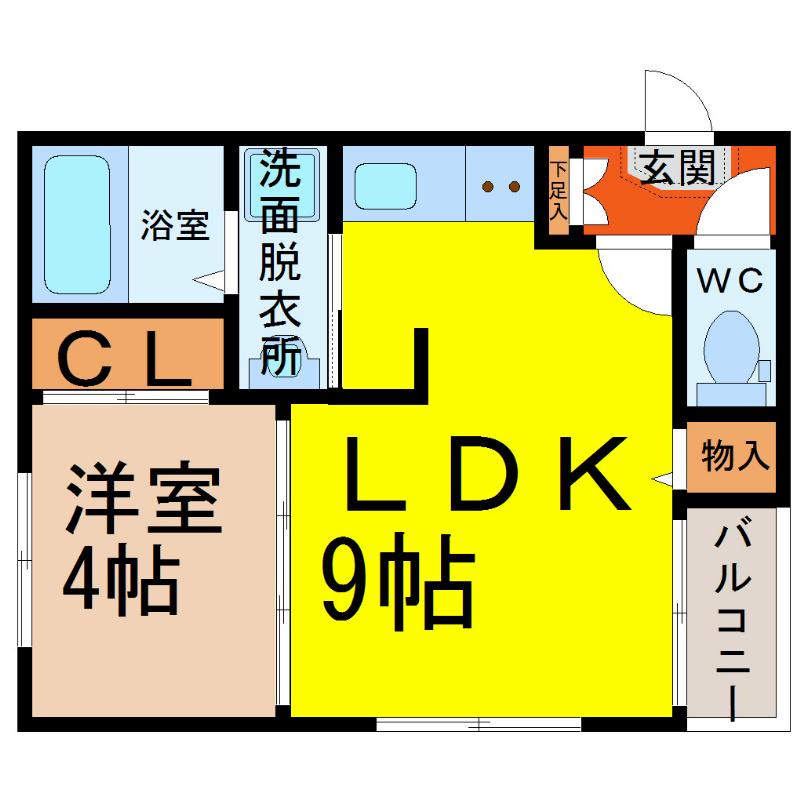 エンジェルケープ(1LDK/2階)の間取り写真