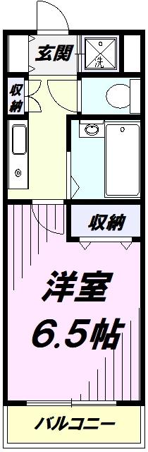 セントラルパークハイツ(1K/1階)の間取り写真