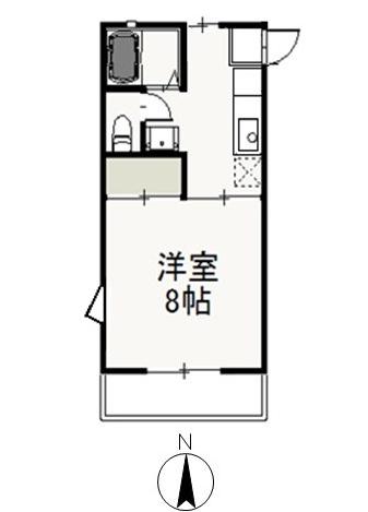S・T・VILLA TSUSHIMA A(1K/1階)の間取り写真