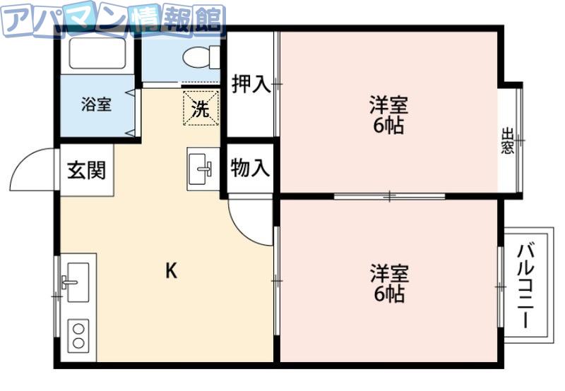COOP YOSHIMI(2DK/2階)の間取り写真