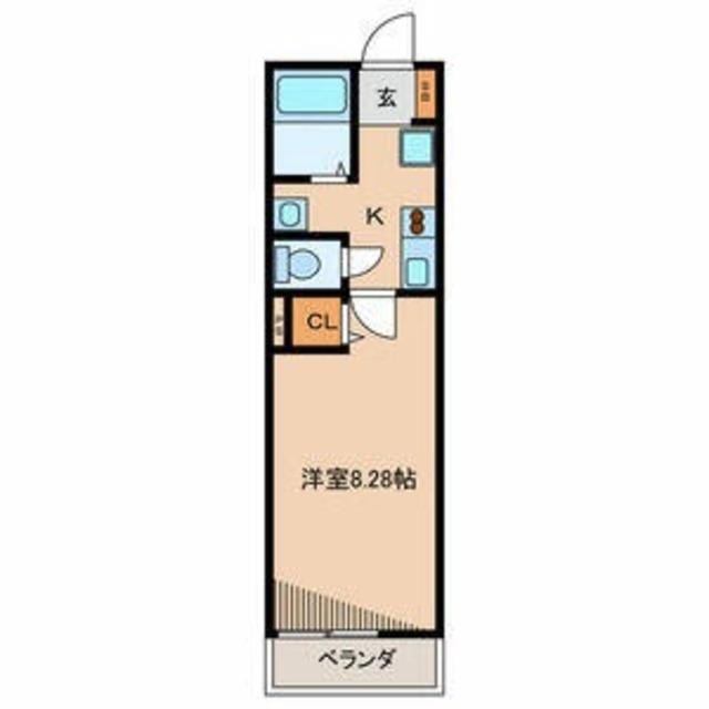 サンドルチェ(1K/3階)の間取り写真