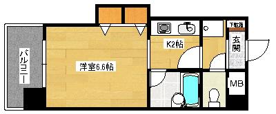 ダイアパレス鶴見町(1K/4階)の間取り写真