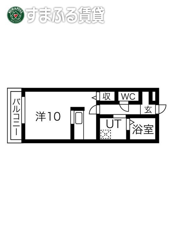 SUN RIVER DUE(ワンルーム/3階)の間取り写真