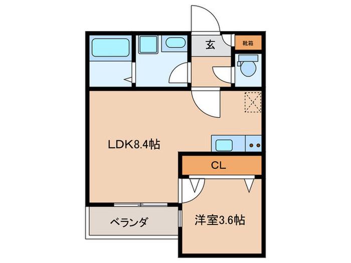 GRAND PALACE 六本松(1LDK/2階)の間取り写真