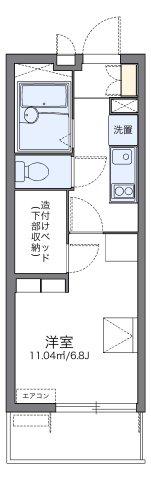 レオパレスエクレールK下大槻(1K/3階)の間取り写真