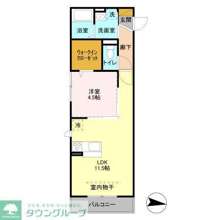 K-プレイス戸塚(1LDK/3階)の間取り写真