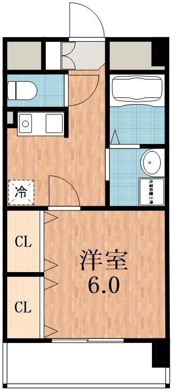 ピアチェーレ文の里(1K/3階)の間取り写真