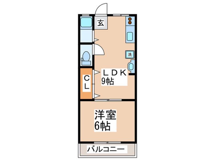 平井ハイツI(1LDK/1階)の間取り写真