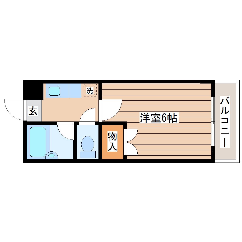 プレステージ横田(1K/1階)の間取り写真