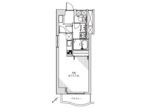 日商岩井光町ハイツ(ワンルーム/5階)の間取り写真