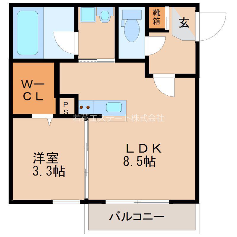 ラルヴェール試験場前II(1LDK/2階)の間取り写真