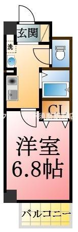セリテ板宿(1K/1階)の間取り写真