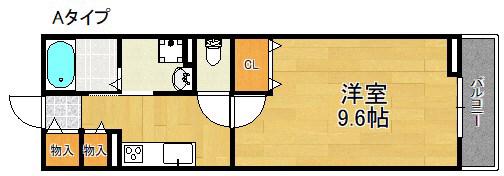 メゾン ボヌール 日新(1K/1階)の間取り写真