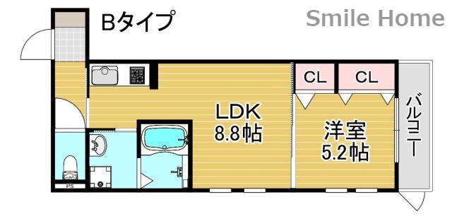 リバージュ アネックス(1LDK/2階)の間取り写真