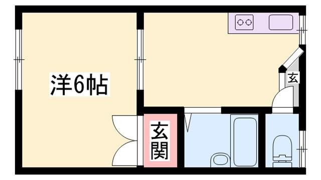 パークシティ・タキノ(1K/3階)の間取り写真