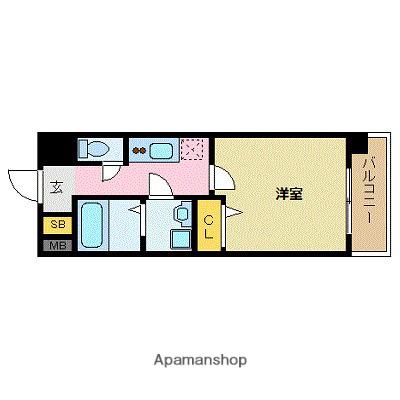 アレクサス ラ・ストラーダ(1K/4階)の間取り写真