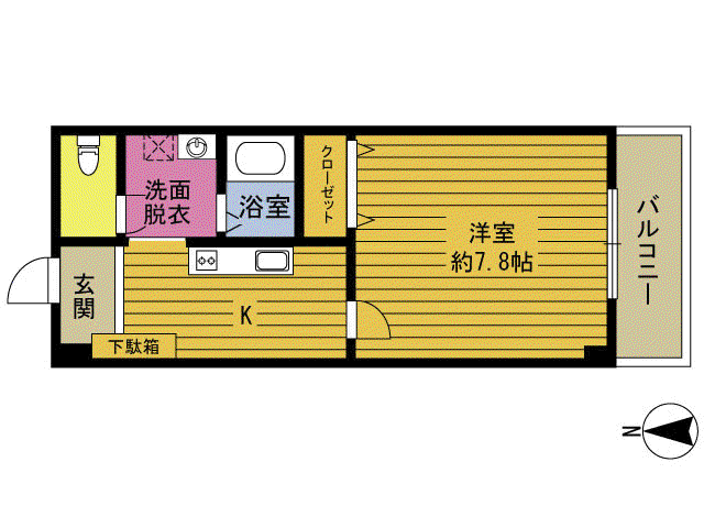 セコロ21Y.A(1K/5階)の間取り写真