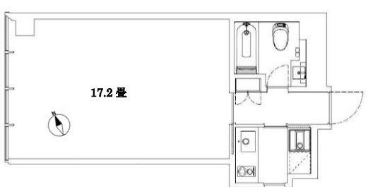 NEWS京橋(ワンルーム/12階)の間取り写真